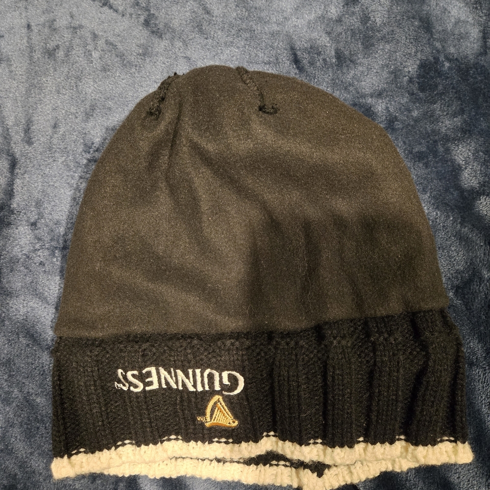 Guinness Black and White Knit Beanie - Picture 3 of 3